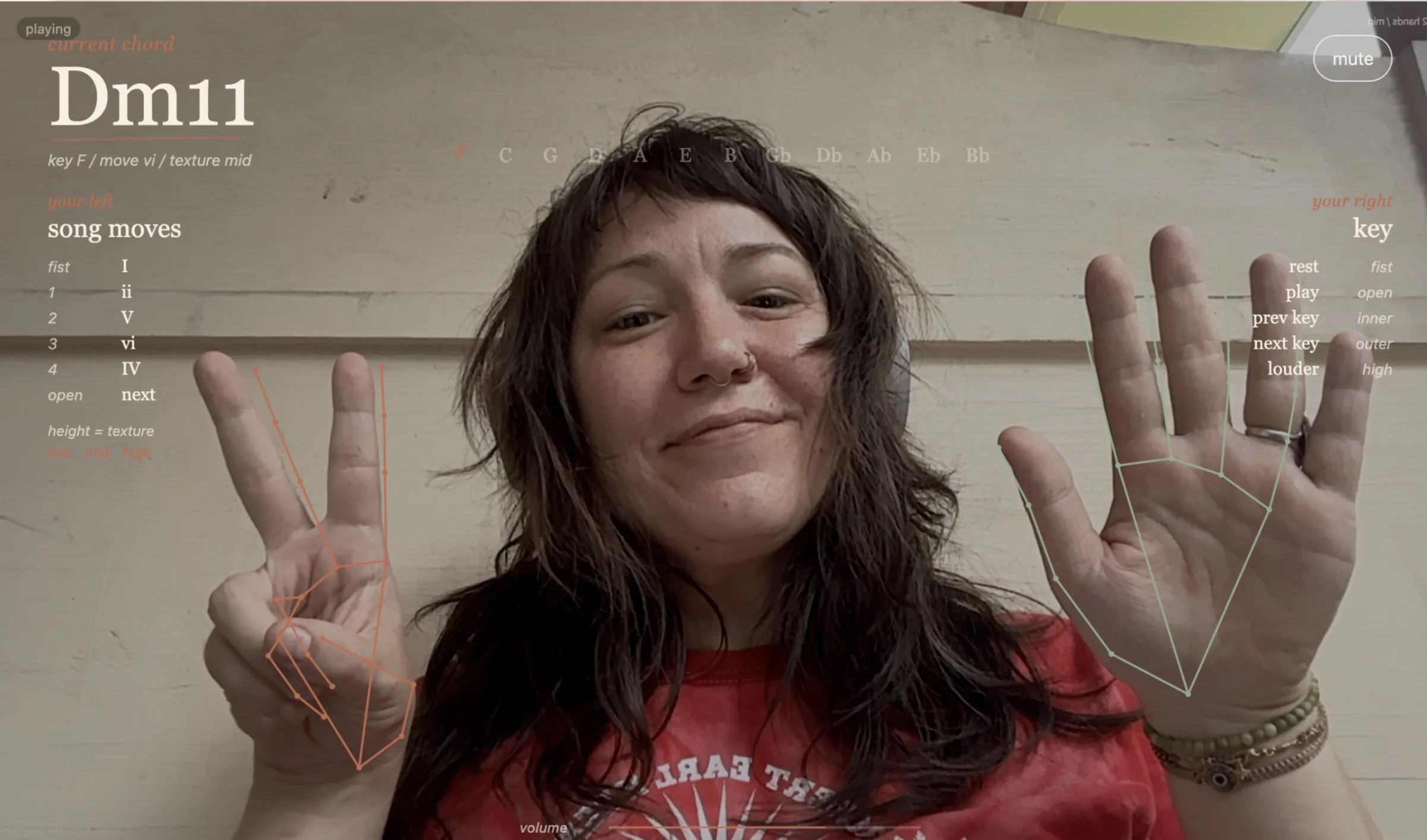 Jazz Hands: A browser webcam instrument that turns hands and face into jazz-adjacent harmony