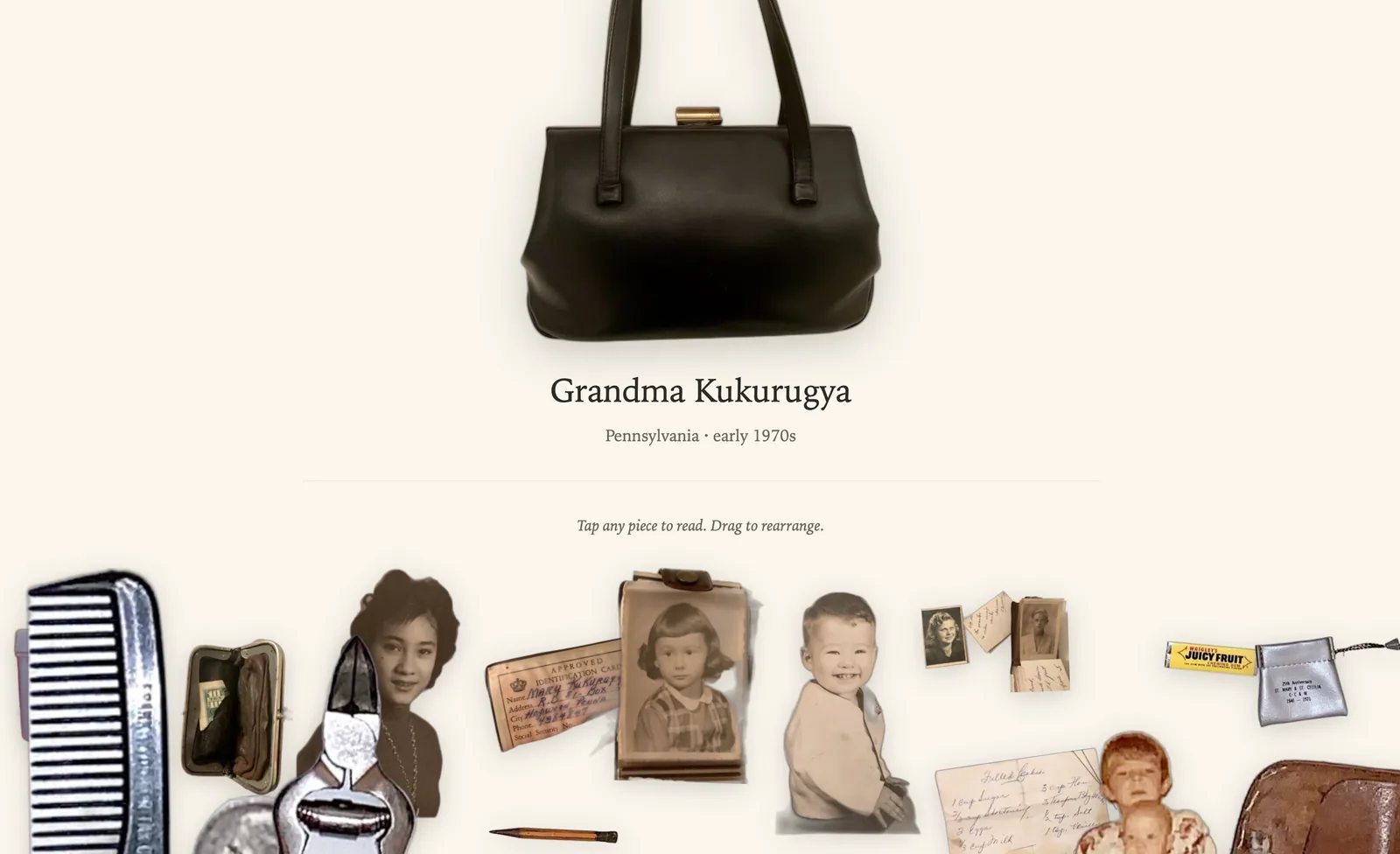 Pocketbook: An archive my grandmother can rummage through